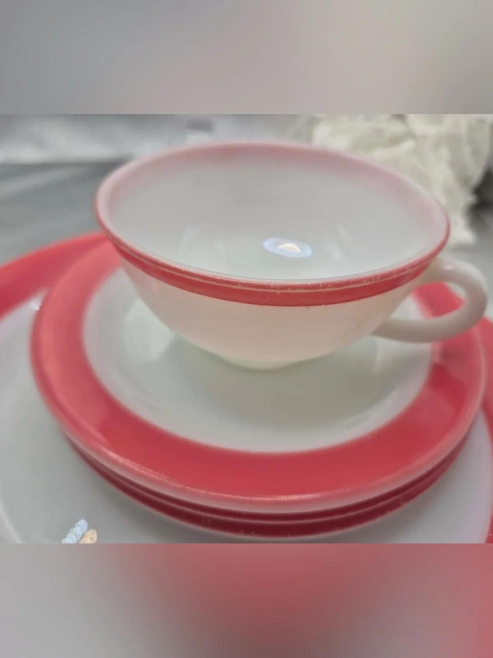 Vintage Pyrex Pink Flamingo 7pc Hostess Set, Milk Glass & Coral Replacements